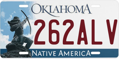 OK license plate 262ALV