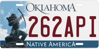 OK license plate 262API