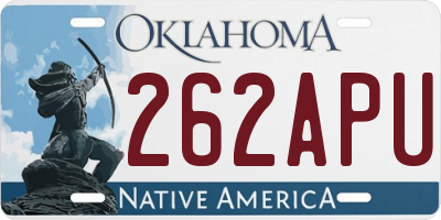 OK license plate 262APU