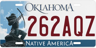OK license plate 262AQZ