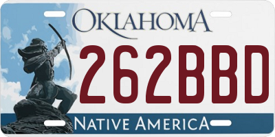 OK license plate 262BBD