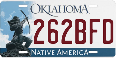 OK license plate 262BFD