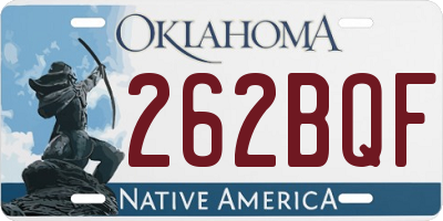OK license plate 262BQF