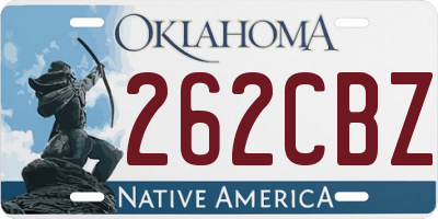 OK license plate 262CBZ