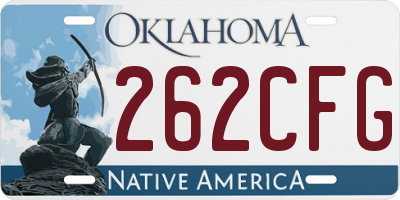 OK license plate 262CFG