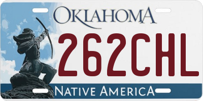 OK license plate 262CHL