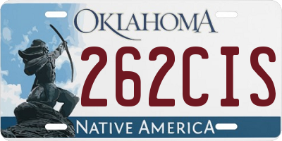 OK license plate 262CIS
