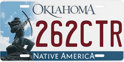 OK license plate 262CTR