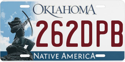 OK license plate 262DPB