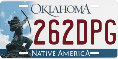 OK license plate 262DPG