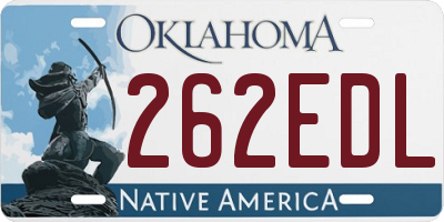 OK license plate 262EDL