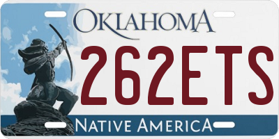 OK license plate 262ETS
