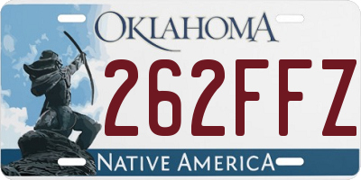 OK license plate 262FFZ
