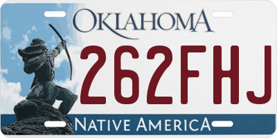 OK license plate 262FHJ