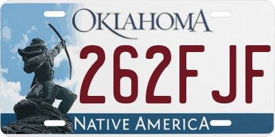 OK license plate 262FJF