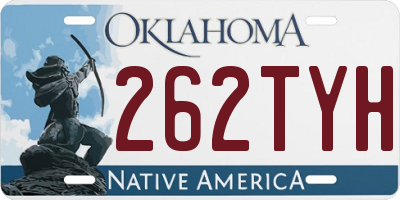OK license plate 262TYH