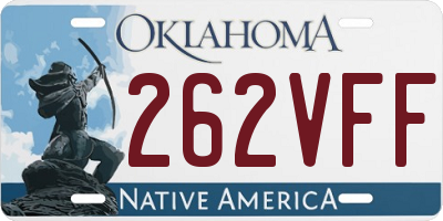 OK license plate 262VFF