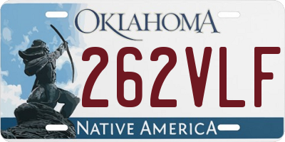 OK license plate 262VLF