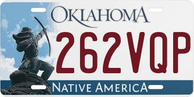 OK license plate 262VQP