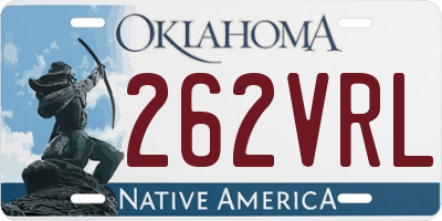 OK license plate 262VRL