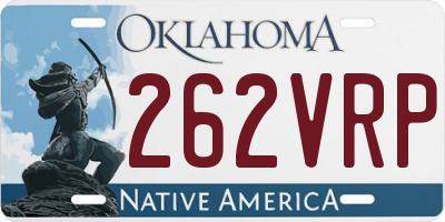 OK license plate 262VRP
