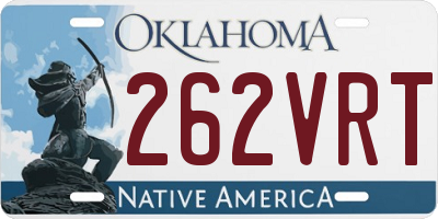 OK license plate 262VRT
