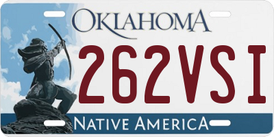 OK license plate 262VSI