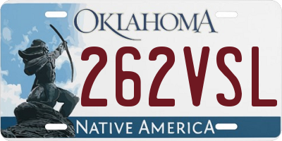 OK license plate 262VSL