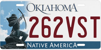 OK license plate 262VST