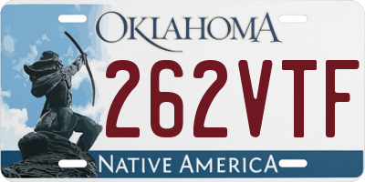 OK license plate 262VTF