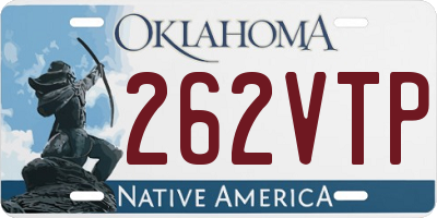 OK license plate 262VTP