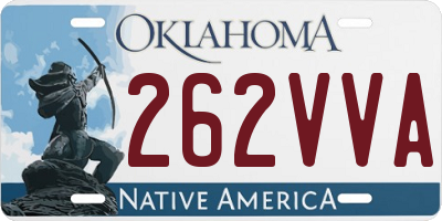 OK license plate 262VVA