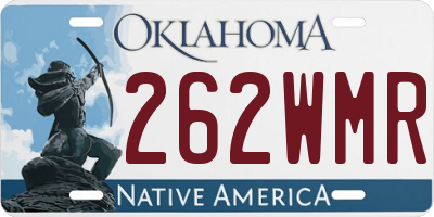 OK license plate 262WMR