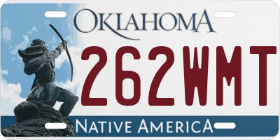 OK license plate 262WMT