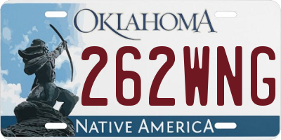 OK license plate 262WNG