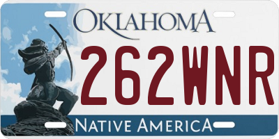 OK license plate 262WNR