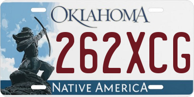 OK license plate 262XCG