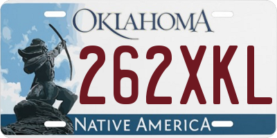 OK license plate 262XKL