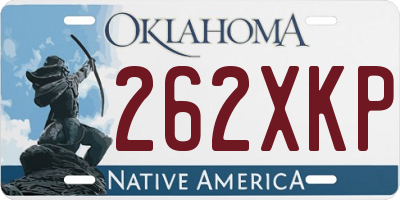 OK license plate 262XKP