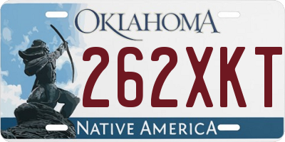 OK license plate 262XKT