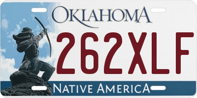 OK license plate 262XLF