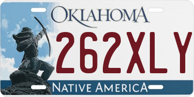 OK license plate 262XLY