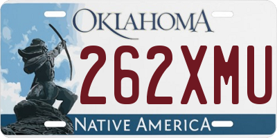 OK license plate 262XMU