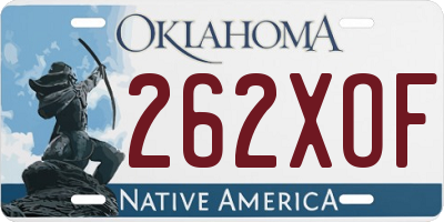 OK license plate 262XOF