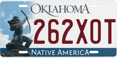 OK license plate 262XOT