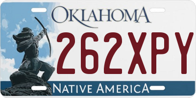 OK license plate 262XPY