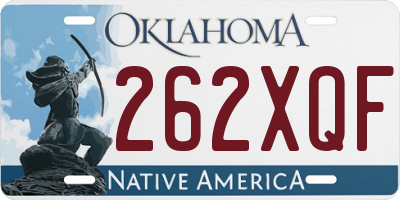 OK license plate 262XQF