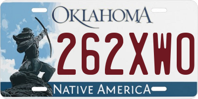 OK license plate 262XWO
