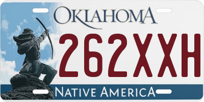 OK license plate 262XXH