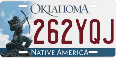OK license plate 262YQJ